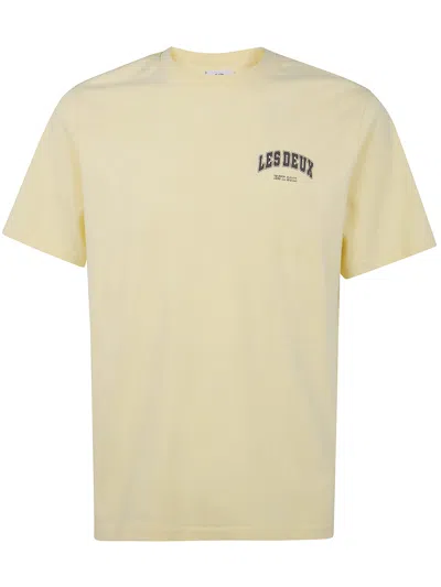 Les Deux Brady Hoop Graphic Print Crew Neck T-shirt In White