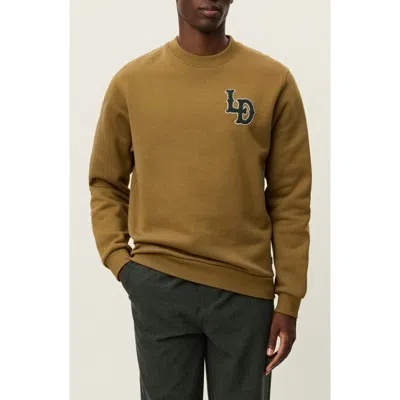 Les Deux Brady Logo Patch Sweatshirt In Brown