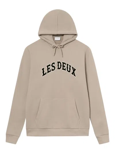 Les Deux Brady Logo-print Hoodie In Neutral