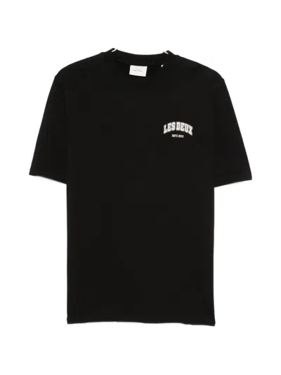 Les Deux Brady Logo T-shirt In Black