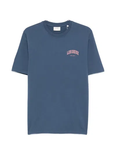 Les Deux Brady Short-sleeve T-shirt In Blue