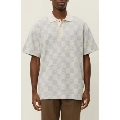 Les Deux Branson Check Jacquard Jersey Polo