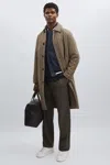 Les Deux Les Brown Check Les Slim-fit Pleated Brown Check Suit Trousers In Brown Check