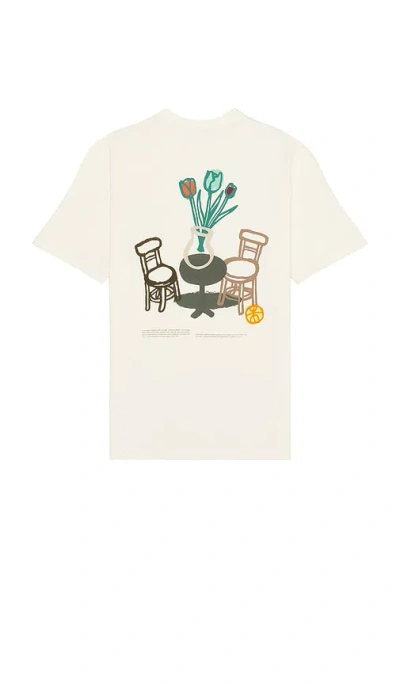Les Deux Bruno Cafe Tee In White