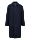Les Deux Buttoned Coat In Blue