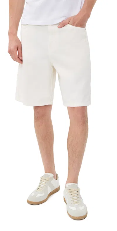 Les Deux Carpenter Denim Shorts Light Ivory In White