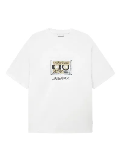 Les Deux Cassette-print T-shirt In White