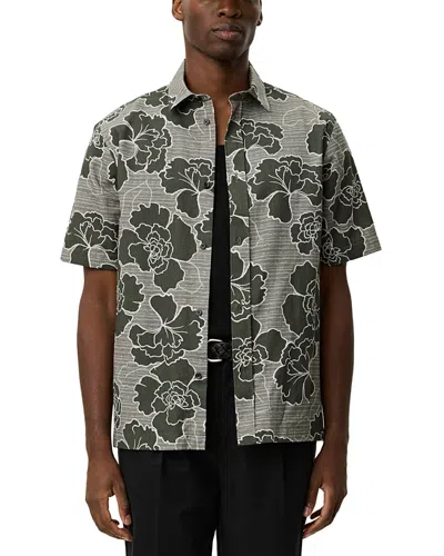 Les Deux Charlie Floral Shirt In Green