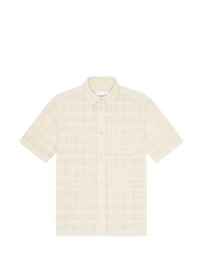Les Deux Charlie Open-work Shirt In Neutral