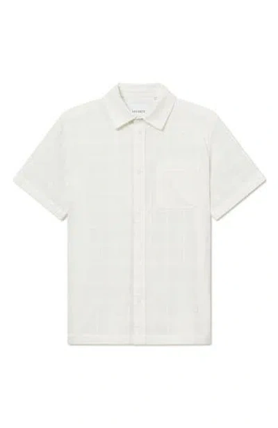 Les Deux Charlie Short Sleeve Button-up Shirt In White