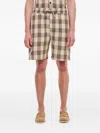 Les Deux Checked Elastic-waist Shorts In Multi