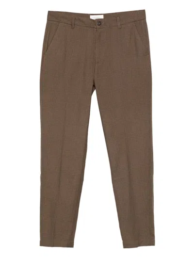 Les Deux Checked Houndstooth Trousers In Blue