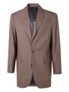 Les Deux Checked Wool Blazer In Brown