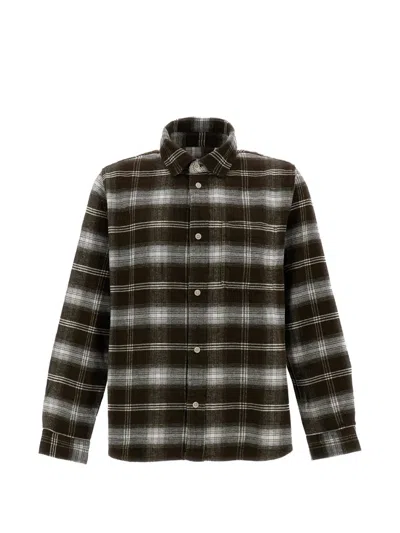 Les Deux Check-pattern Flannel Shirt In Brown