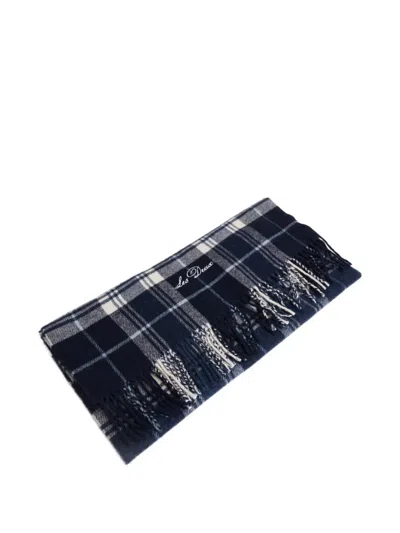 Les Deux Check-pattern Fringed-detail Scarf In Multi