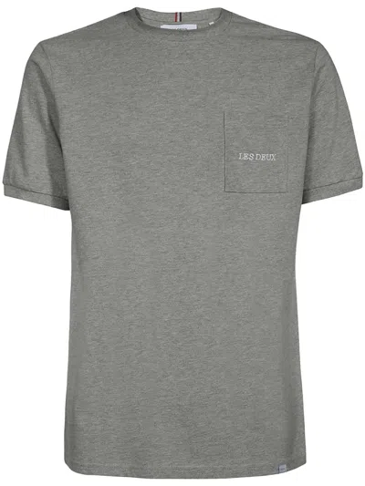 Les Deux Chest-pocket T-shirt In Grey