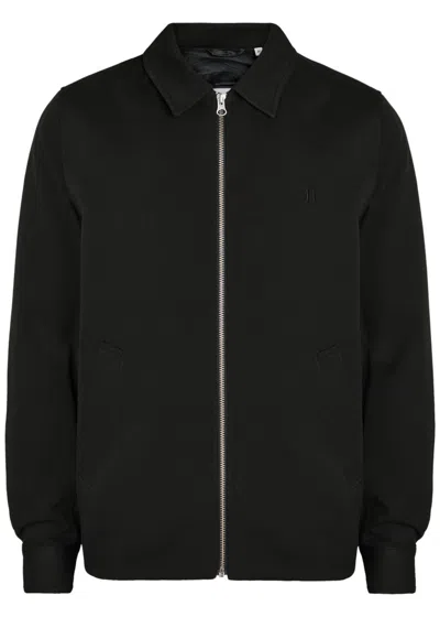 Les Deux Coach Logo-embroidered Twill Jacket In Black