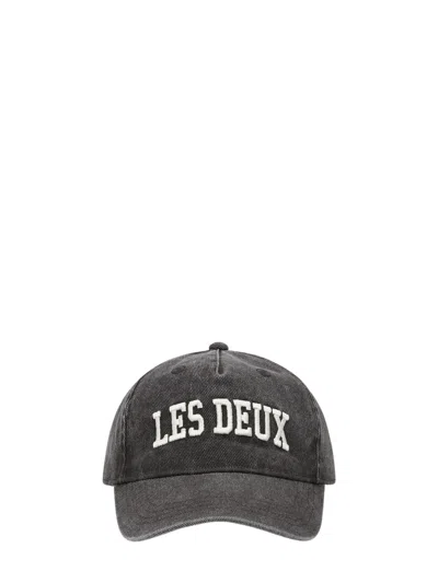 Les Deux Collage Washed Soft Baseball Cap In Black