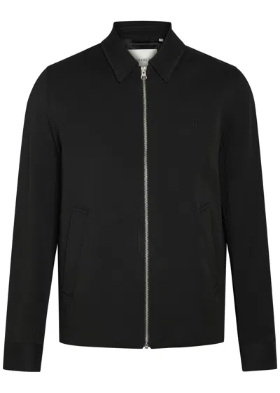 Les Deux Como Coach Logo-embroidered Woven Jacket In Black