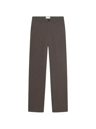Les Deux Como Pressed-crease Trousers In Brown