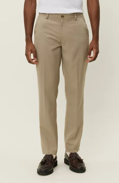 Les Deux Como Regular Fit Flat Front Dress Pants In Brown