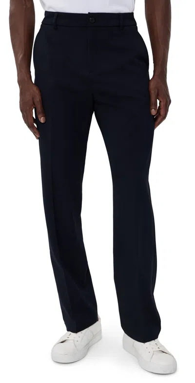 Les Deux Como Solid Slack Pants Dark Navy In Black