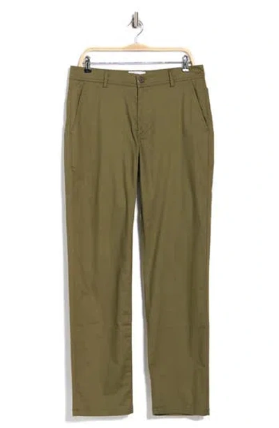 Les Deux Como Stretch Cotton Chinos In Green