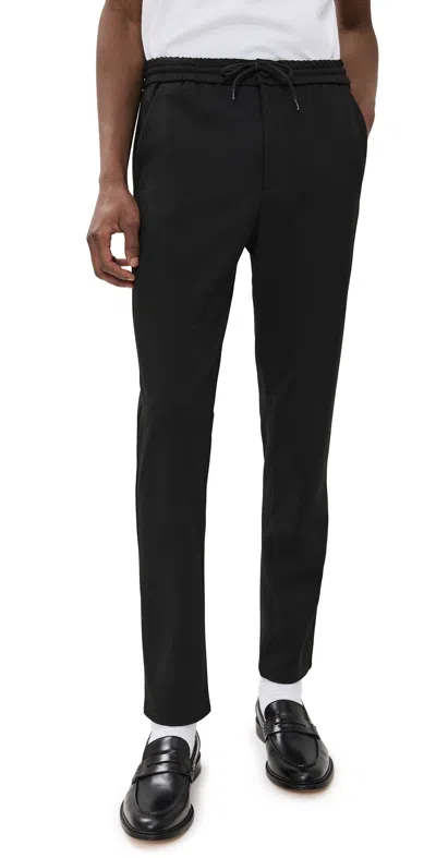 Les Deux Pantalon Como Reg Wool Suit Pants Charcoal Melange In Black