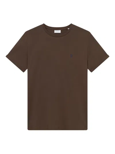 Les Deux Contrast Norregaard T-shirt In Brown