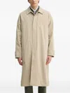 Les Deux Corduroy-collar Buttoned Coat In Neutral
