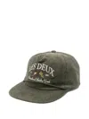 Les Deux Corduroy Logo-embroidered Baseball Cap In Green