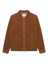 Les Deux Corduroy Zip-front Overshirt In Brown