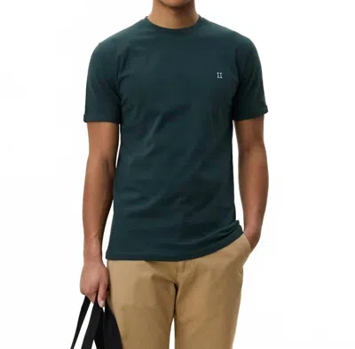 Les Deux Core Contrast Short Sleeve Tee In Pine Green
