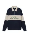 Les Deux Cory Zipper Rugby Sweatshirt In Navy