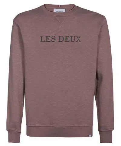 Les Deux Cotton Crew-neck Sweatshirt In Red