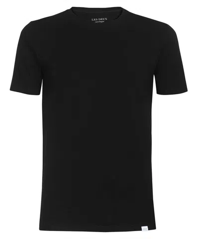 Les Deux Cotton Crew-neck T-shirt In Black