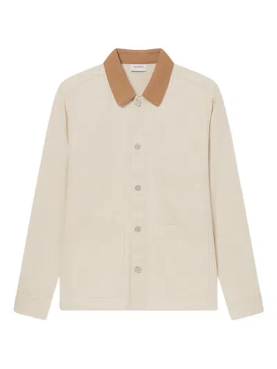 Les Deux Cotton Shirt Jacket In Neutral