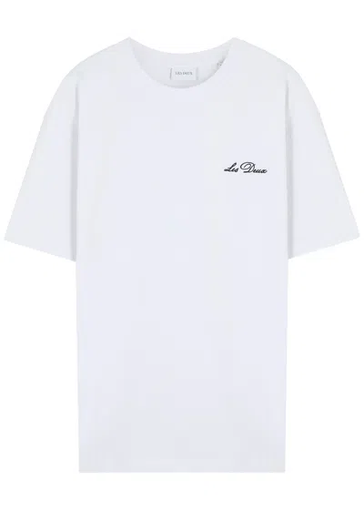 Les Deux Crew Logo-embroidered Cotton T-shirt