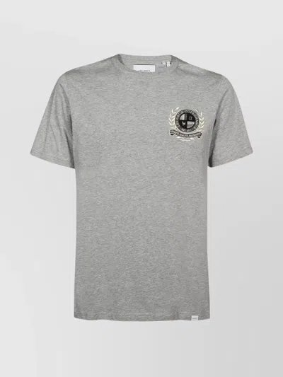 Les Deux Crew-neck Ribbed T-shirt Short Sleeves In 灰色
