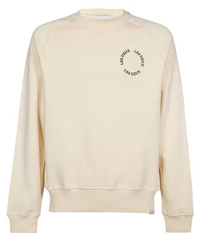 Les Deux Cotton Crew-neck Sweatshirt In White