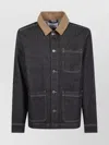 Les Deux Contrast-collar Denim Shirt Jacket