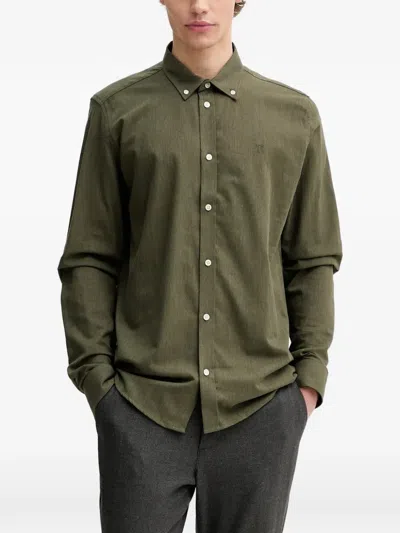 Les Deux Desert Buttoned Long-sleeve Shirt In Green