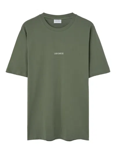 Les Deux Dexter Short-sleeve Crew-neck Shirt In Green