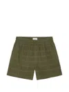 Les Deux Drawstring Open-work Deck Shorts In Green