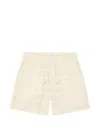Les Deux Drawstring Open-work Deck Shorts In Neutral