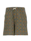 Les Deux Drawstring Patterned Shorts In Green
