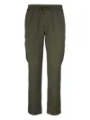 Les Deux Adjustable Drawstring Elastic Waistband Trousers In Green