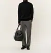 Les Deux Eddie Wool Rib Rollneck Knit Sweater In Black In Black