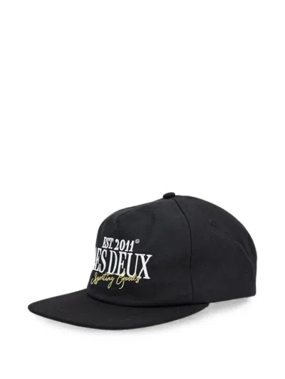 Les Deux Embroidered Baseball Cap In Black