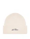 Les Deux Embroidered-logo Beanie Hat In White